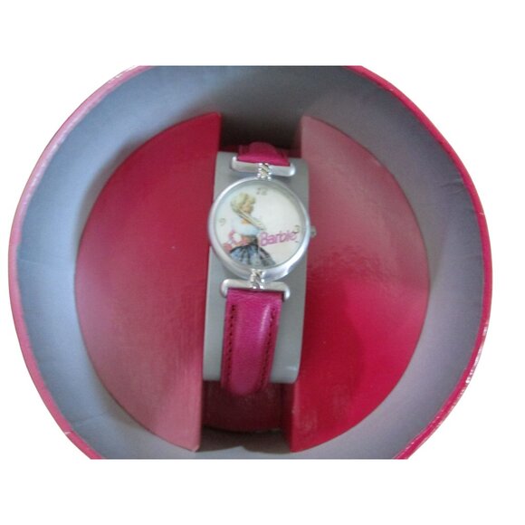Vintage Barbie Starlight Waltz Watch Pink Leather Strap Box By Relic 1995 Works - Picture 1 of 16